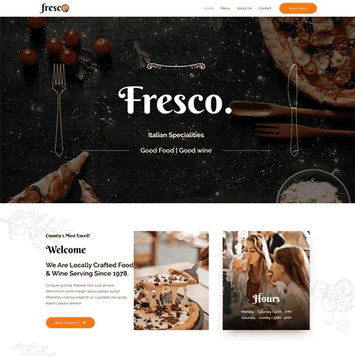 Restaurant website-design demo sample