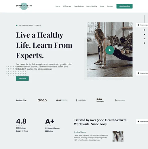 yoga Website Designing demo